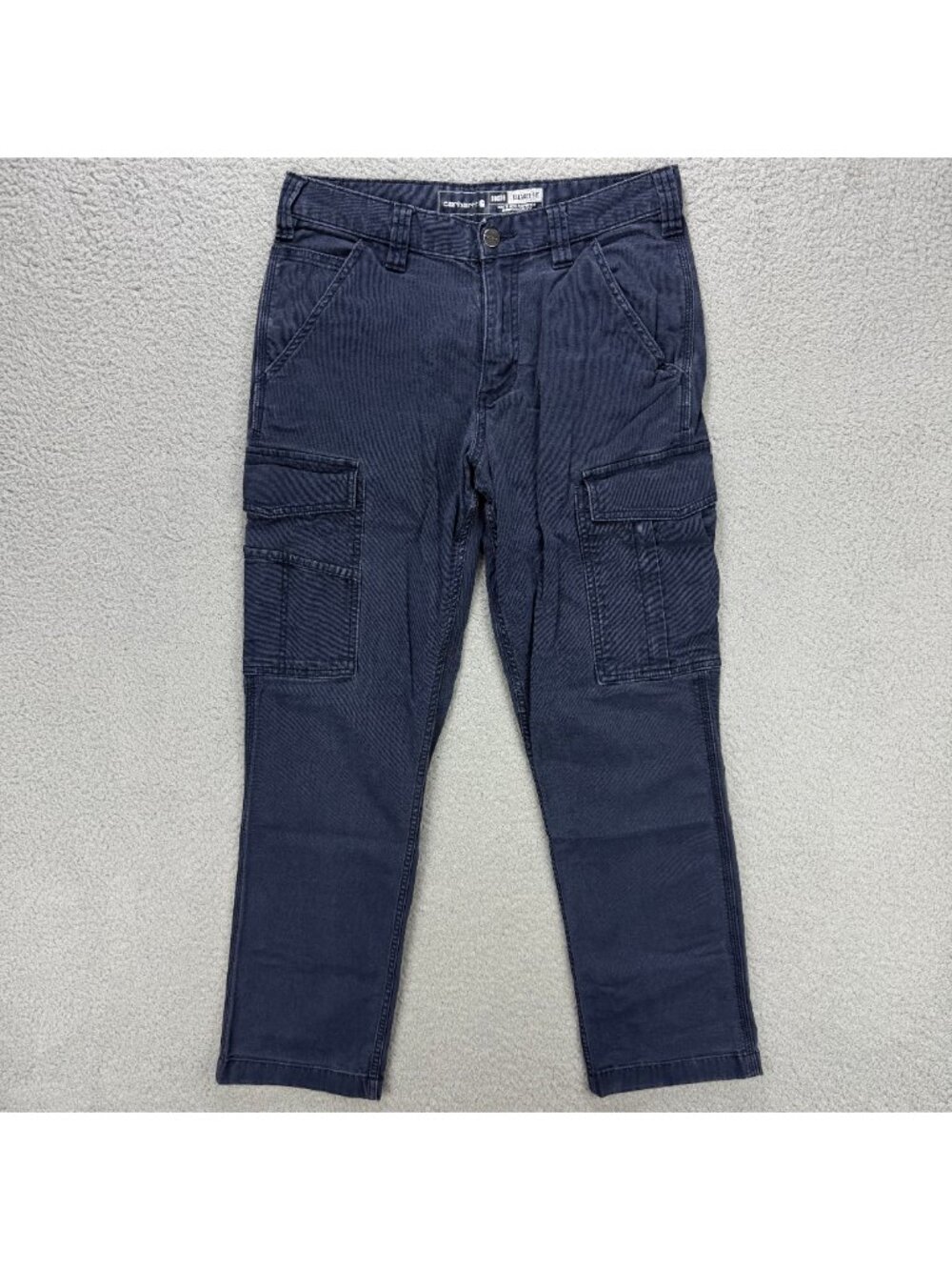 Carhartt Pants Men 30x30 Navy Blue Rugged Flex Relaxed Fit Canvas Cargo 103574 2